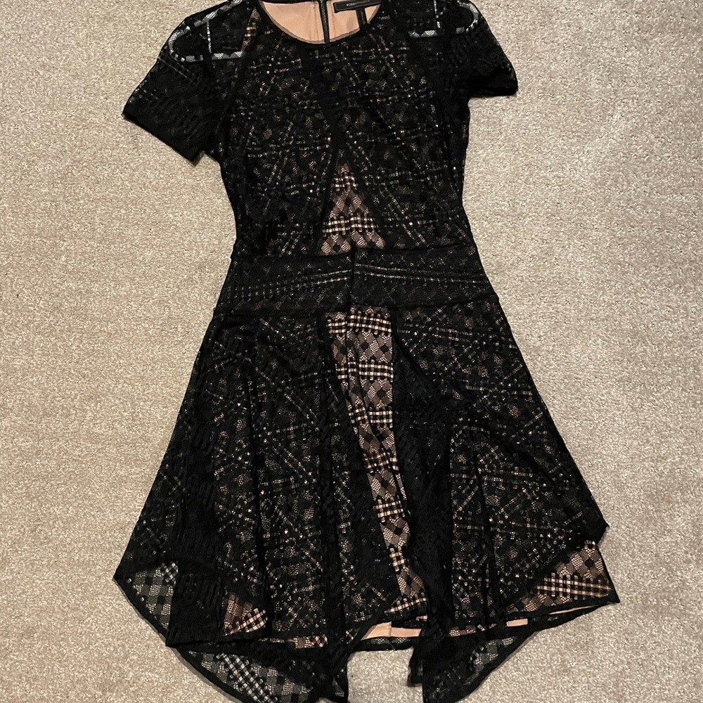 bcbg Aileen draped lace dress black - Picture 2 of 6